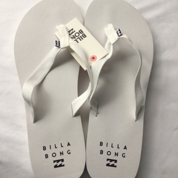 Billabong white sandal flip flips New - Picture 5 of 6